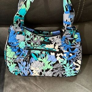 Vera Bradley camo cat floral triple compartment handbag